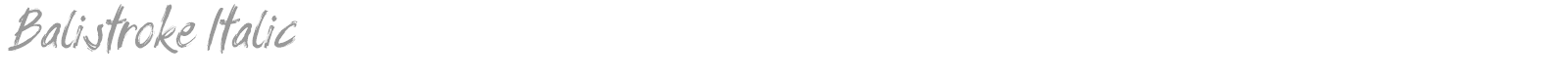 Balistroke font preview
